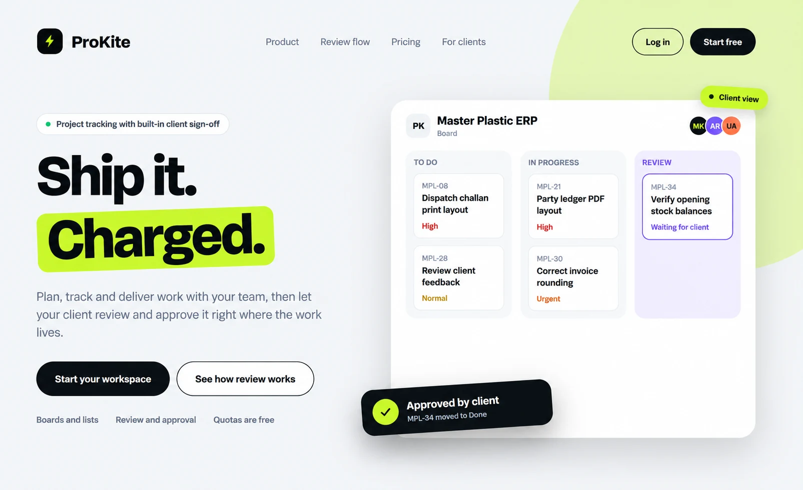 ProKite approved design concept